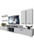 Flex 5D130 MDF Tv Ünitesi Tv Sehpası Parlak Beyaz 1