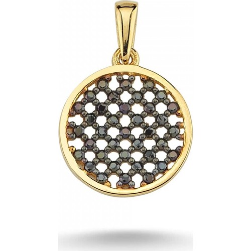 Koçak Gold 14 Ayar Siyah Taşlı Daire Altın Kolye Ucu Fiyatı