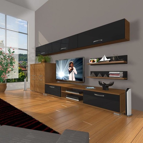 Decoraktiv Eko 8 Slm Dvd Tv Ünitesi Tv Sehpası Ceviz Siyah Decoraktiv Eko 8 Slm Dvd Tv Ünitesi Tv Sehpası Ceviz Siyah