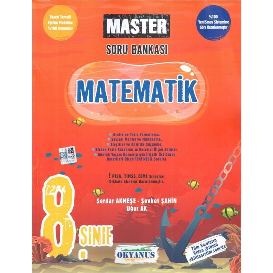 Okyanus 8. Sınıf Master Matematik Soru Bankası Kitabı ve Fiyatı