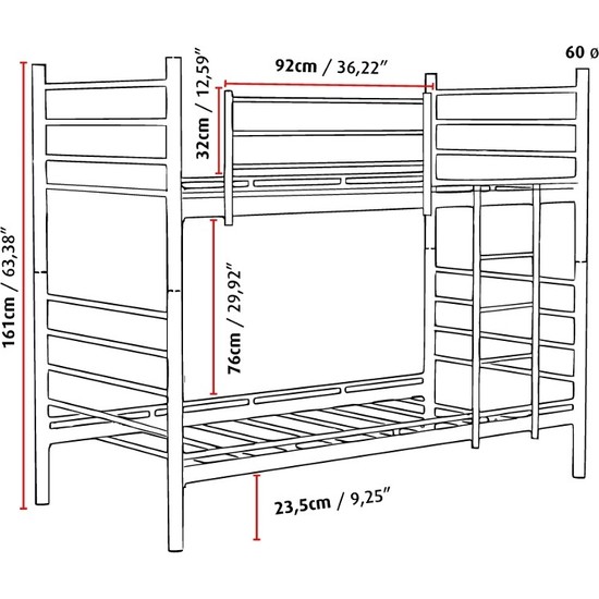 Mobilya Pasajı Damla Metal Ranza Çocuk Genç Odası 90 x 190 Fiyatı