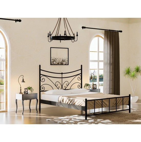 Mobilya Pasajı Sonya Ferforje Metal Karyola Tek Kişilik 90