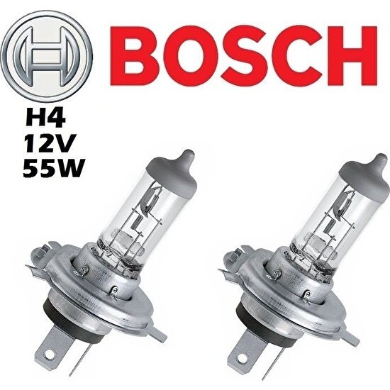 Bosch H4 12V 60/55W Far Ampülü 2 Adet Set
