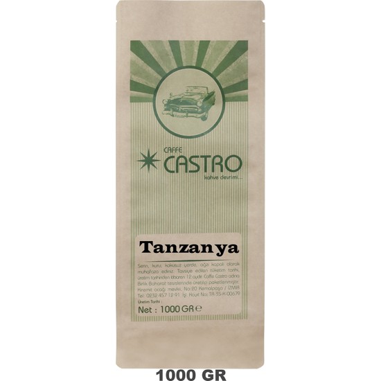 Castro Tanzanya Nitelikli Filtre Öğütülmüş Kahve 1 kg Fiyatı