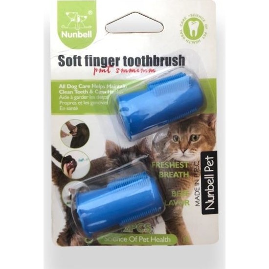 Nunbell Kedi Köpek Parmak Diş Fırçası 4 cm 2 Li Fiyatı