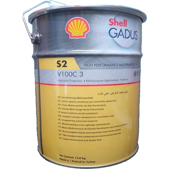 Shell Gadus S2 V100C 3 Kova 15 Kg (Eski Adı Alvania Rt 3)
