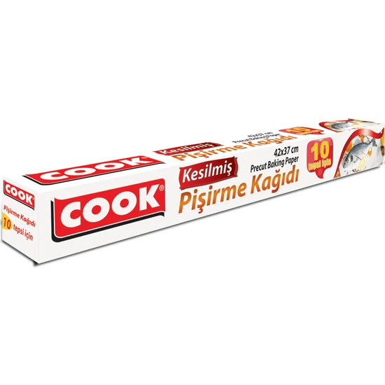 Cook Kesilmiş Yağlı Pişirme Kağıdı 37X42 cm 10 Lu