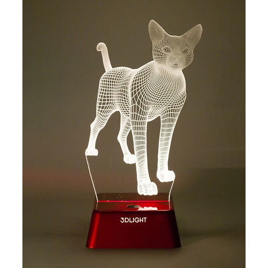 3D Light Kedi Kişiye Özel 3 Boyutlu Led Lamba Fiyatı