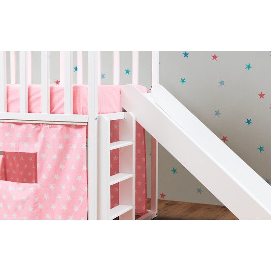 Cadde Yıldız Montessori Kaydıraklı Yatak Pembe 1500 Bpkk