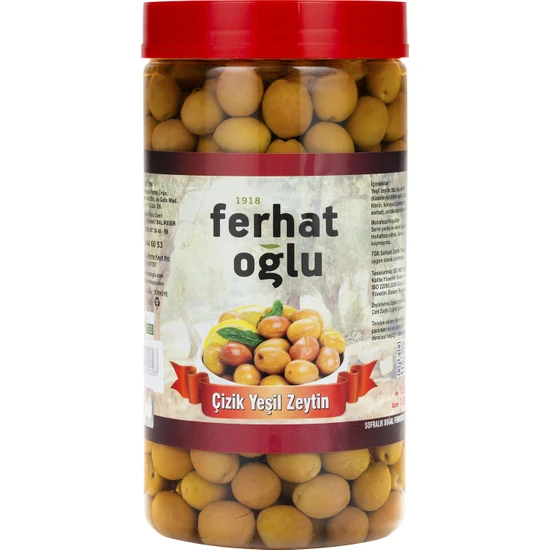 Ferhatoğlu Yeşil Çizik Zeytin 1 kg