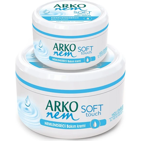 Arko Nem Soft Touch Nemlendirici Bakım Kremi 300 ml & 100 ml Fırsat Paketi