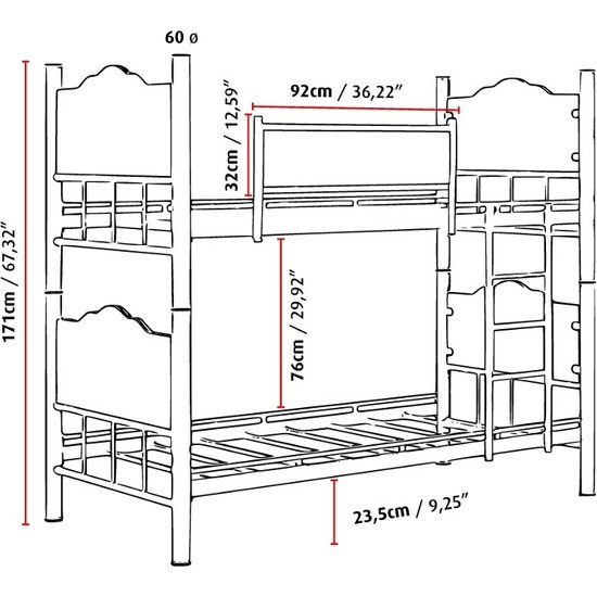 Mobilya Pasajı Daisy Metal Ranza Çocuk ve Genç Odası 90x190 Fiyatı