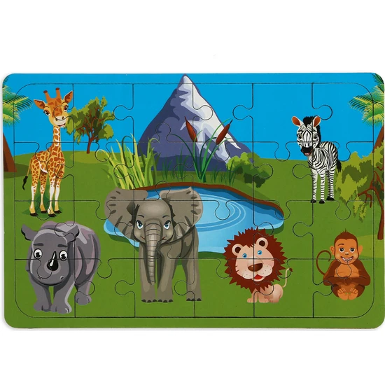 Maketçiniz Safari 24 Parça Ahşap Puzzle
