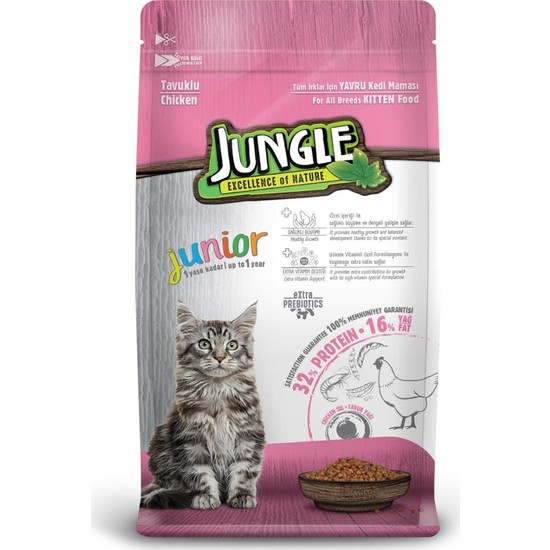 Jungle 15 kg Tavuklu Yavru Kedi Maması Fiyatı Taksit Seçenekleri