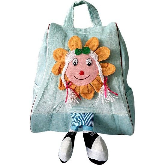 Anaokulu Ayçiçek Kız Bebek Peluş Sırt Çantası