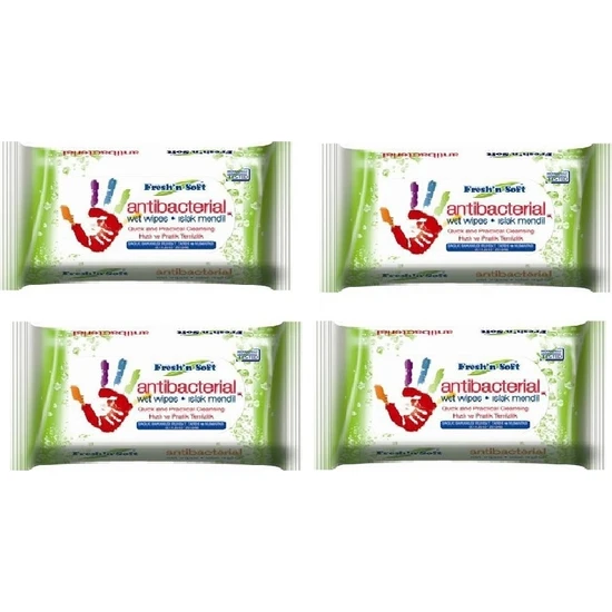 Fresh'n Soft Antibakteriyel Islak Havlu Mendil 4'lü Avantaj Paketi - 240 yaprak