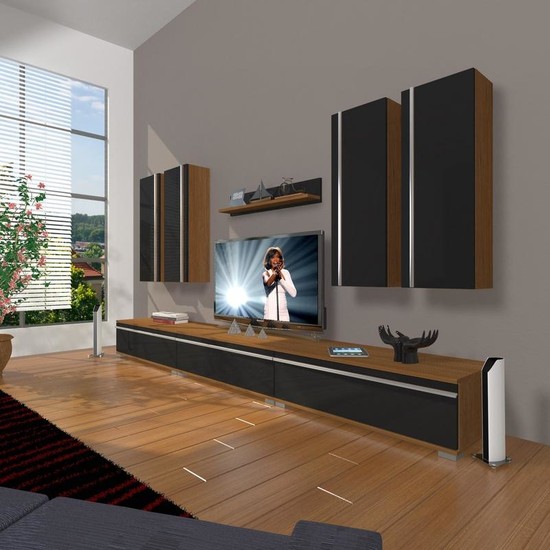 Decoraktiv Eko 8D Mdf Tv Ünitesi Tv Sehpası Ceviz Siyah Fiyatı Decoraktiv Eko 8D Mdf Tv Ünitesi Tv Sehpası Ceviz Siyah Fiyatı