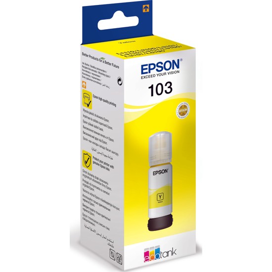Epson 103 EcoTank 65 Ml Sarı ( Yellow ) Mürekkep Kartuş C13T00S44A