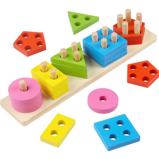 Montessori Ahşap Oyuncak 5'li Set