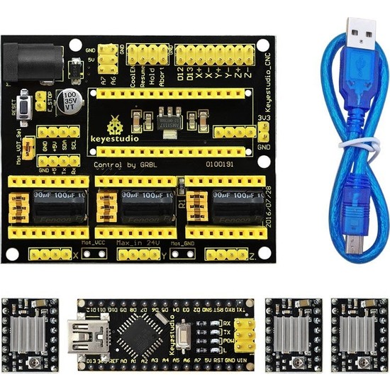 Keyestudio Cnc Kit Cnc Shield V Xa Grbl Uyumlu Fiyat