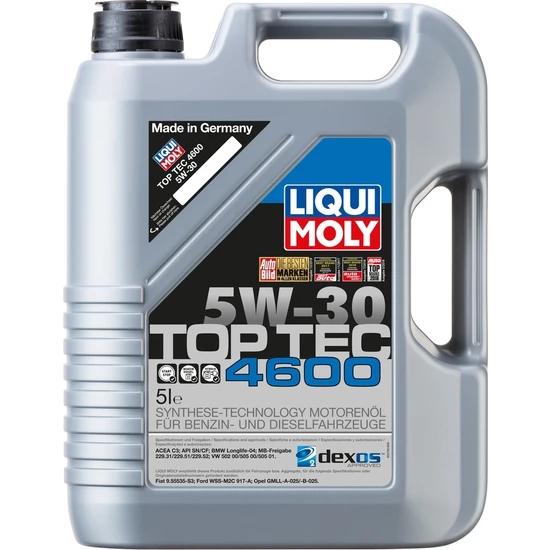 Liqui Moly Top Tec 4600 5W-30 Tam Sentetik Motor Yağı 5 Lt. 2316