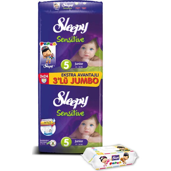 Sleepy Sensitive Bebek Bezi Junior 5 No 72 li Fiyatı