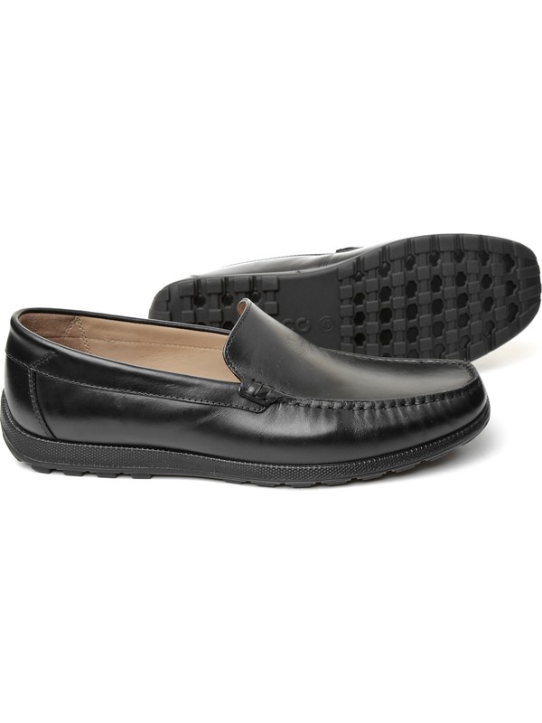 Ecco Erkek Ortopedik Deri Terlik Siyah