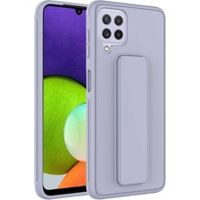 Kilifone - Galaxy M22 - Kılıf Mat Koruyucu El Tutacaklı Stand Olabilen Qstand Kapak