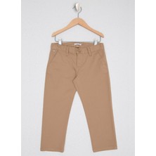 U.S. Polo Assn. Normal Bel Dar Paça Kahve - Bej Erkek Çocuk Chino Pantolon GIRNOKIDS20K-VR015