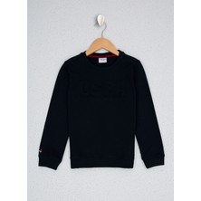 U.S. Polo Assn. Bisiklet Yaka  Normal Kalıp Düz Lacivert Erkek Çocuk  Sweatshirt