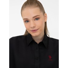 U.S. Polo Assn. Gömlek Yaka Siyah Kadın Gömlek WOX021K