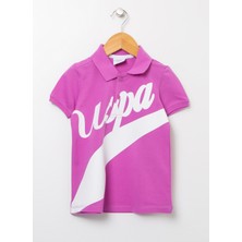 U.S. Polo Assn. Baskılı Açık Mor Erkek Çocuk Polo T-Shirt Cabelkids