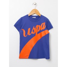 U.S. Polo Assn. Baskılı Mavi Erkek Çocuk T-Shirt Fuspakids
