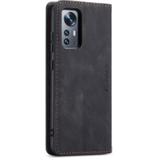 Lnobern Xiaomi 12 ile Uyumlu Buzlu Retro Buzlu Cüzdan Cep Telefonu Kickstand Kılıfı ( Yurt Dışından )