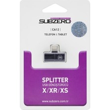 Myglobal Iphone 7 8 x Lightning Splıtter 2in1 Şarj ve Kulaklık Subzero CA12