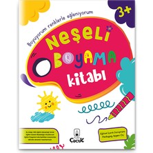 4+ Yaş "Neşeli Boyama Kitabı" Eğlenceli Ve Eğitici Okul Öncesi Çocuk Beceri Gelişimi Etkinliği