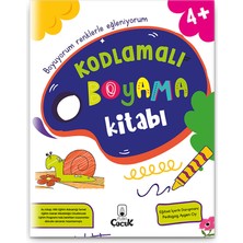 4+ Yaş "Kodlamalı Boyama Kitabı" Eğlenceli Ve Eğitici Okul Öncesi Çocuk Beceri Gelişimi Etkinliği