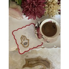 Ladies Design Fatma Eli 4 Lü Kahve Yanı Peçete