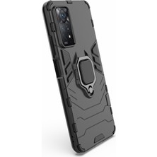 Microcase Xiaomi Redmi Note 11 Pro 5g (Global) Batman Yüzüklü Armor Kılıf - Siyah