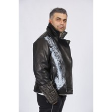 Sansar Teddy Işlemeli Deri Ceket