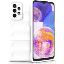 Zhkj Shop Galaxy A23 İçin Tpu + Flanel Telefon Kılıfı - Beyaz (Yurt Dışından)