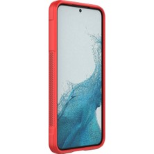 Zhkj Shop Galaxy S22 5G İçin Tpu + Flanel Telefon Kılıfı - Koyu Kırmızı (Yurt Dışından)