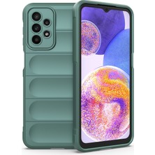 Zhkj Shop Galaxy A23 İçin Tpu + Flanel Telefon Kılıfı - Yeşil (Yurt Dışından)