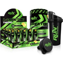 Run Nutrition Paket (L-Carnitine 20 Shot,Creatine) + Shaker, Huni