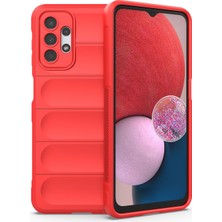 Zhkj Shop Galaxy A13 5G / 4G İçin Tpu + Flanel Telefon Kılıfı - Kırmızı (Yurt Dışından)