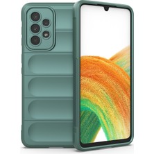 Zhkj Shop Galaxy A33 5G İçin Tpu + Flanel Telefon Kılıfı - Yeşil (Yurt Dışından)