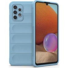 Zhkj Shop Galaxy A32 4G İçin Tpu + Flanel Telefon Kılıfı - Açık Mavi (Yurt Dışından)