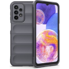 Zhkj Shop Galaxy A23 İçin Tpu + Flanel Telefon Kılıfı - Koyu Gri (Yurt Dışından)