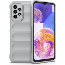 Zhkj Shop Galaxy A23 İçin Tpu + Flanel Telefon Kılıfı - Gümüş (Yurt Dışından)