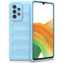 ZHKJ Shop Samsung Galaxy A33 5G Açık Mavi İçin Tpu + Flanel Telefon Kılıfı (Yurt Dışından)